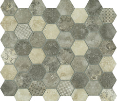 SIGNATURE HEXAGON SMOKE SATIN 45X52