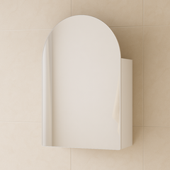 Natural Oak Arched Mirror Cabinet