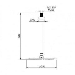 HALO SHOWERS Rain Head Ceiling or wall Mounted