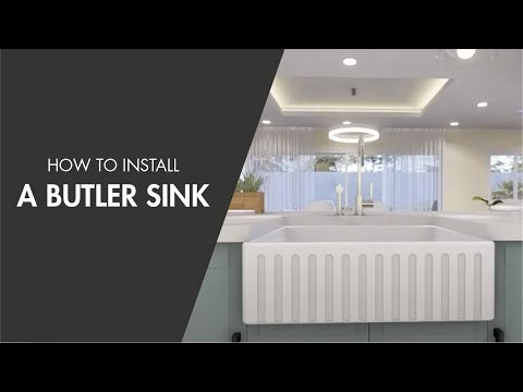 Turner Hastings Novi 85 x 46 Fine Fireclay Matte Black or Matte White Butler Sink