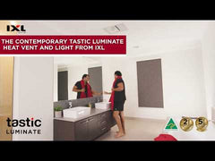 Tastic Luminate Dual 3 in 1 Bathroom Heater, Exhaust Fan & Light - White And Silver