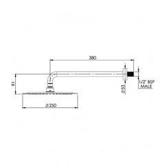 HALO SHOWERS Rain Head Ceiling or wall Mounted