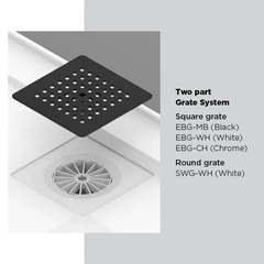 DECO Shower Base Rear or Centre Waste from 820, 900, 1000, 1200, 1500 & 1800