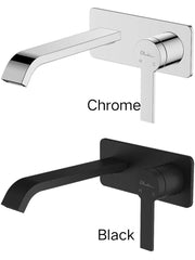 BARCELONA Wall Mixer Set in Chrome and Matte Black