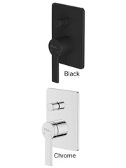 BARCELONA Chrome Wall Mixer With Diverter