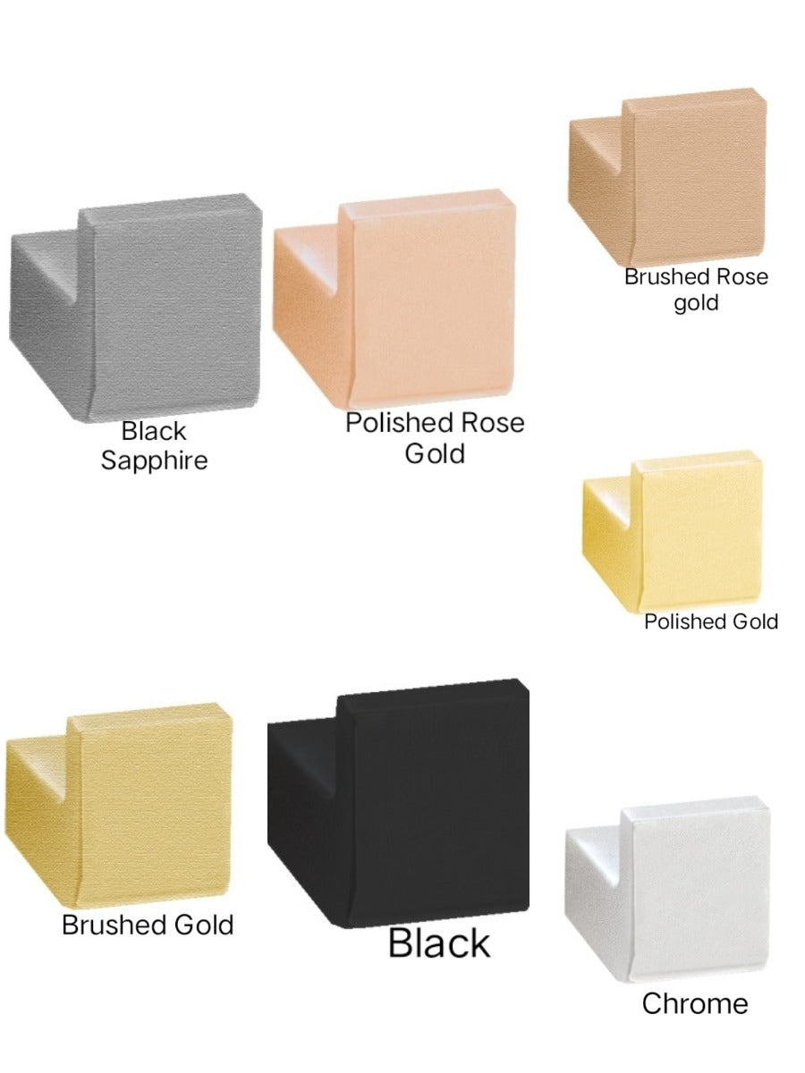 YOHO Robe Hook in Chrome, Matte Black, Brushed Gold, Polished Gold, Brushed Rose gold, polished Rose Gold, Brushed Black Sapphire