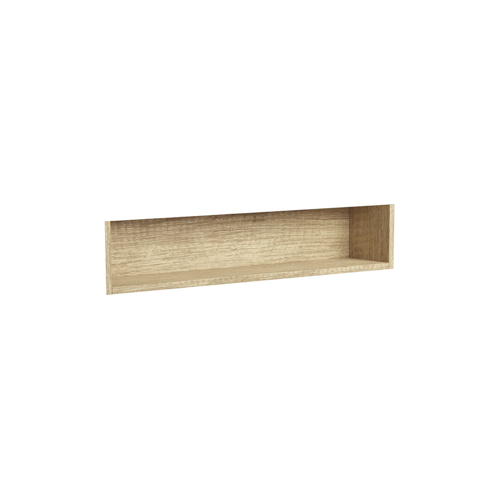900 Display Shelf Insert for Mirror Cabinet, Satin White, Scandi Oak, Industrial, Satin Black