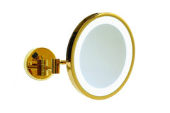 BLAZE 3X MAGNIFICATION MIRROR WITH LIGHT - POLISHED GOLD