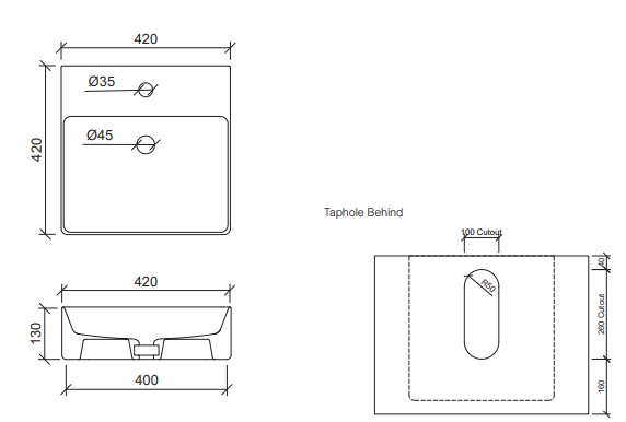 CONIC Ceramic basin