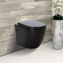 COCO Gloss White Or Gloss Black Wall-Hung Toilet Suite