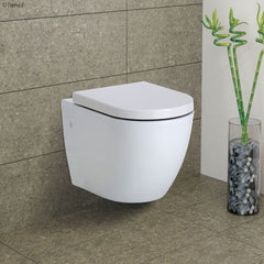 COCO Gloss White Or Gloss Black Wall-Hung Toilet Suite