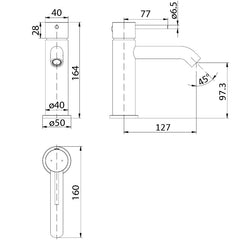 KALI BASIN MIXER IN CHROME