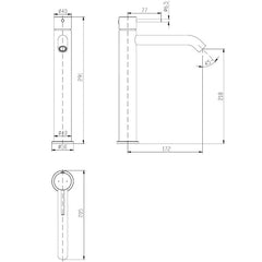 KALI HIGH RISE BASIN MIXER IN CHROME