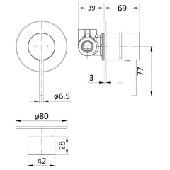 KALI WALL MIXER IN BRUSHED NICKEL