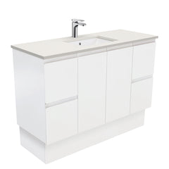 HEBREW Roman Sand 1200 + Matte White/Black Fingerpull on Kickboard