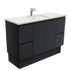 HEBREW Roman Sand 1200 + Matte White/Black Fingerpull on Kickboard