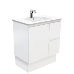 MILAN Fingerpull 750 Vanity on Kickboard In Gloss White, Matte White And Matte Black