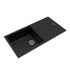 Blanko White or Black Granite Stone Kitchen Sink with Drainboard Top/Undermount 1000x500x200mm