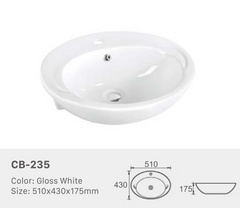 Oval Shaped Under Counter Basins