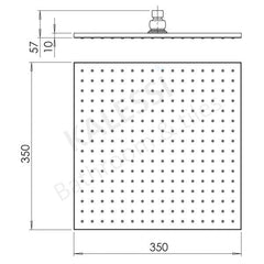 Phoenix LEXI Shower Rose 250mm Or 350mm Square