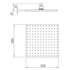 Phoenix LEXI Shower Rose 250mm Or 350mm Square