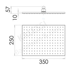 Phoenix LEXI Shower Rose 150 x 250mm Or 250 x 350mm