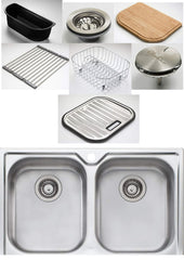 DIAZ Double Bowl Topmount Sink Available In 780x480x200mm