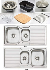 ENDEAVOUR 1& 1/2 Bowl And With Drainer In LHB Or RHB Available In 1020x520x190mm