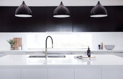 Phoenix BLIX Flexible Hose Sink Mixer Round In Chrome - Matte Black - Brushed Nickel