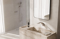 Phoenix AXIA Wall Basin / Bath Mixer Set 200mm In Chrome - Matte Black - Brushed Nickel