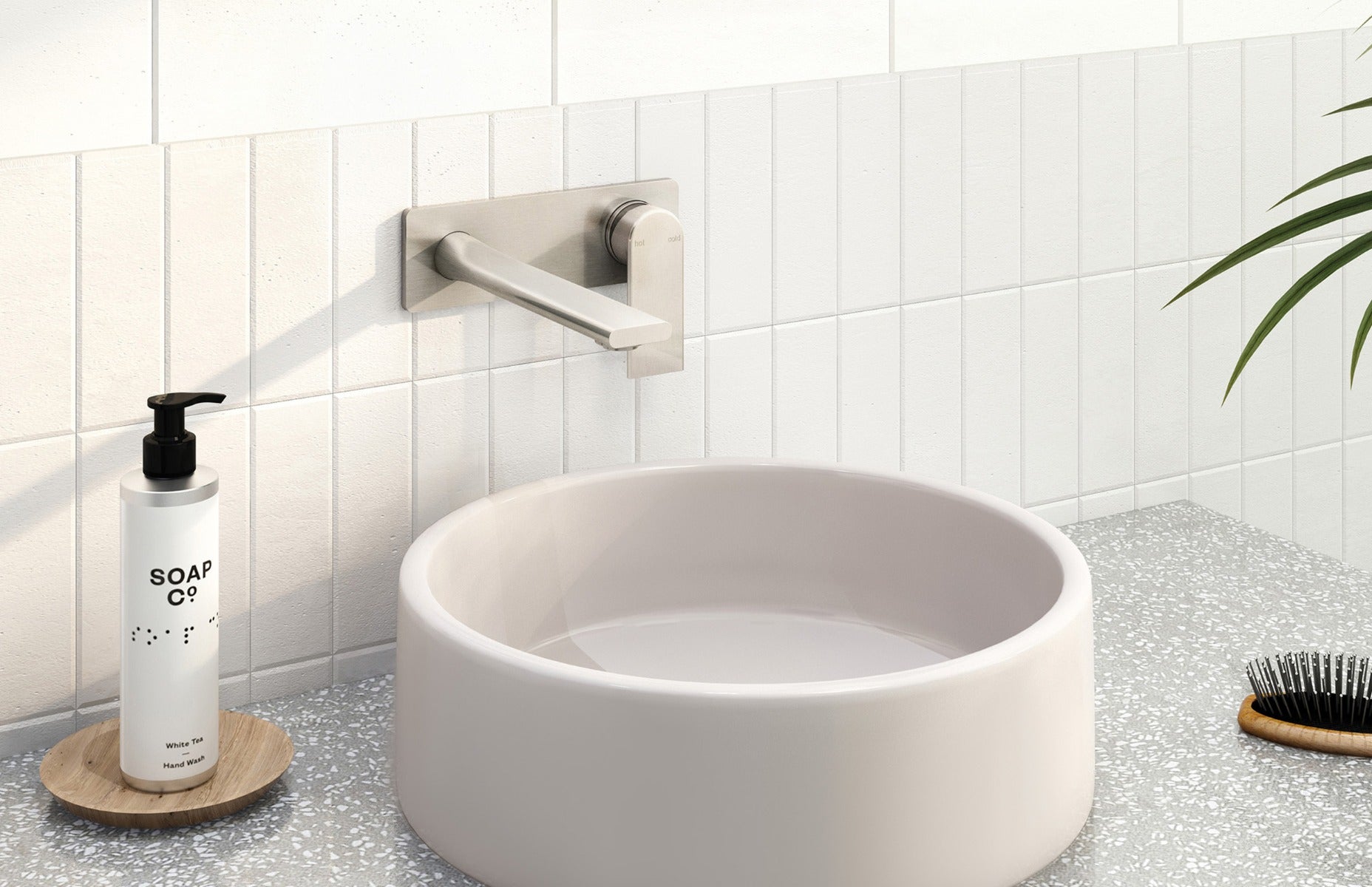 Phoenix TEEL Wall Basin / Bath Mixer Set 200mm In Chrome - Matte Black - Brushed Nickel - Gunmetal