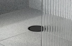 Phoenix POINT Drain Round 100mm Outlet 90mm In Stainless Steel Or Matte Black