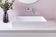 INO Gloss White Ceramic Basin In 610 W x 110 H x 350 mm