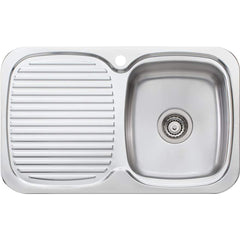 LAKELAND Single Bowl With Drainer In LHB Or RHB Available In 780x490x170mm
