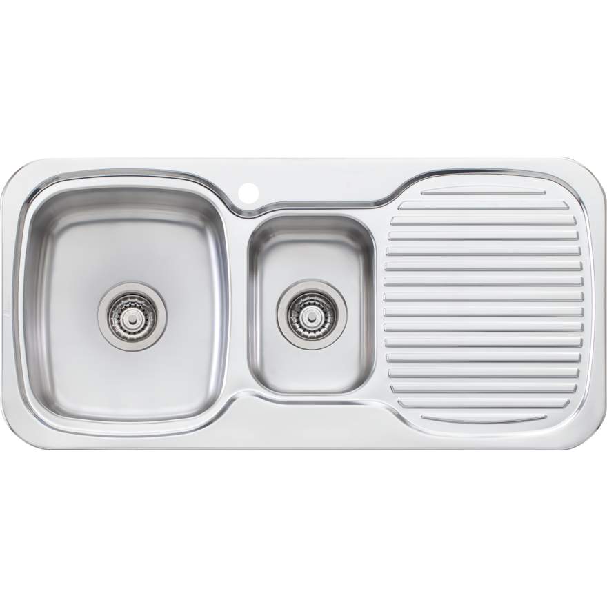 LAKELAND 1&1/2 Bowl With Drainer In LHB Or RHB Available In 990x490x170mm