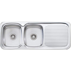 LAKELAND Double Bowl With Drainer In LHB Or RHB Available In 1210x490x170mm
