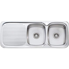 LAKELAND Double Bowl With Drainer In LHB Or RHB Available In 1210x490x170mm