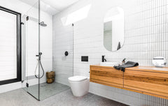 Meir ROUND Wall Shower 200mm Rose, 400mm Curved Arm In Chrome - Matte Black - Tiger Bronze - Champagne - Brushed Nickel