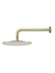 Meir ROUND Wall Shower 300mm Rose, 400mm Curved Arm In Matte Black - Tiger Bronze - Champagne - Brushed Nickel