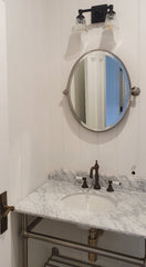 MAYER Pivot Oval Mirror In Chrome - Matte Black - Brushed Brass - Brushed Nickel