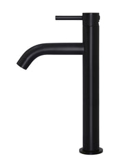 Meir PICCOLA Tall Basin Mixer Tap With 130mm Spout In Chrome - Matte Black - Tiger Bronze - Champagne - Brushed Nickel