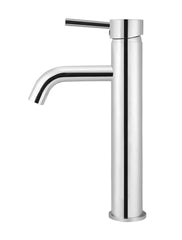 Meir ROUND Tall Basin Mixer Curved In Chrome - Matte Black - Tiger Bronze - Champagne - Brushed Nickel