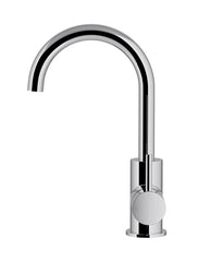 Round Gooseneck Basin Mixer with Cold Start