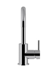 Round Gooseneck Basin Mixer with Cold Start