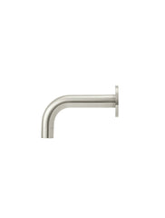 Meir ROUND Curved Basin Wall Spout 130mm In Chrome - Matte Black - Tiger Bronze - Champagne - Brushed Nickel