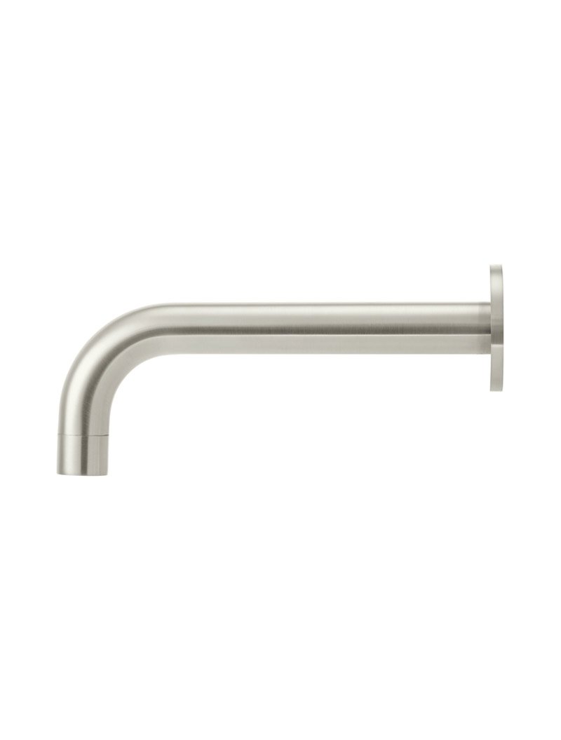 Meir ROUND Curved Basin Wall Spout In Chrome - Matte Black - Tiger Bronze - Champagne - Brushed Nickel