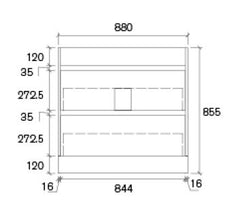 MEGA PLUS Floorstanding or Wallhung vanity 900x460mm