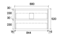 MEGA PLUS Floorstanding or Wallhung vanity 900x460mm