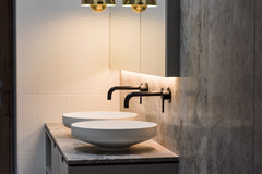 Meir ROUND Wall Mixer In Chrome - Matte Black - Tiger Bronze - Champagne - Brushed Nickel