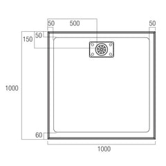 MEGA Shower Base In 900x900, 1000x1000, 1200x900, 1500x900 & 900x900c